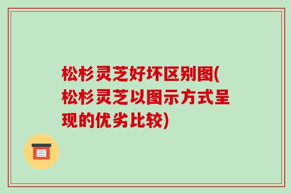 松杉灵芝好坏区别图(松杉灵芝以图示方式呈现的优劣比较)