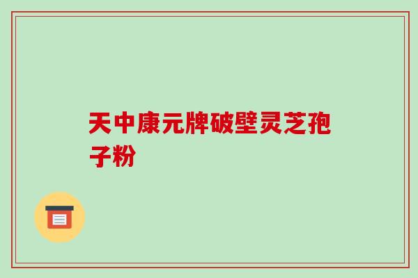 天中康元牌破壁灵芝孢子粉