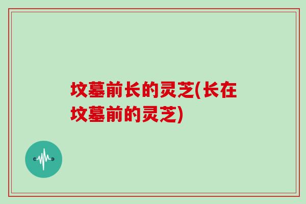 坟墓前长的灵芝(长在坟墓前的灵芝)