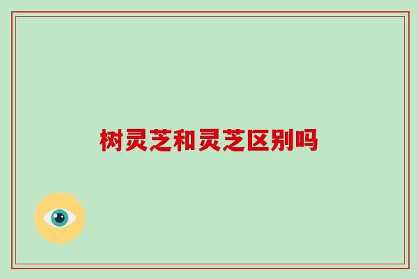 树灵芝和灵芝区别吗