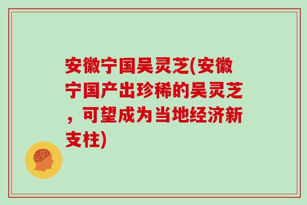 安徽宁国吴灵芝(安徽宁国产出珍稀的吴灵芝,可望成为当地经济新支柱)