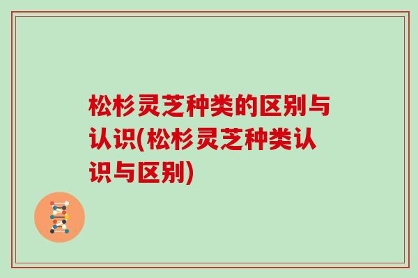 松杉灵芝种类的区别与认识(松杉灵芝种类认识与区别)
