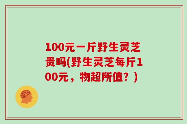 100元一斤野生灵芝贵吗(野生灵芝每斤100元,物超所值?)