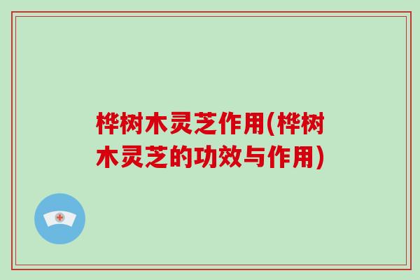 桦树木灵芝作用(桦树木灵芝的功效与作用)
