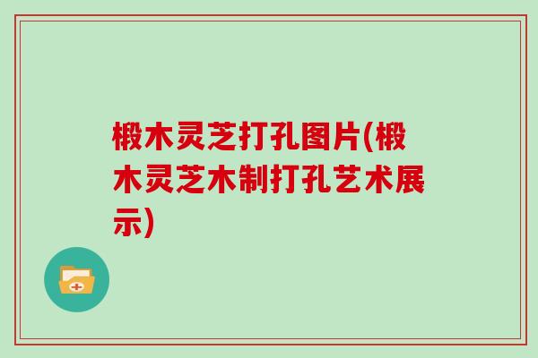 椴木灵芝打孔图片(椴木灵芝木制打孔艺术展示)