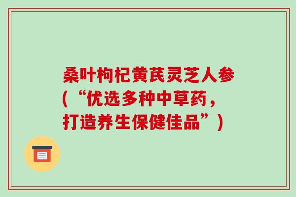 桑叶枸杞黄芪灵芝人参(“优选多种中草药,打造养生保健佳品”)
