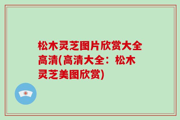 松木灵芝图片欣赏大全高清(高清大全：松木灵芝美图欣赏)