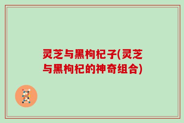 灵芝与黑枸杞子(灵芝与黑枸杞的神奇组合)