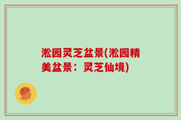淞园灵芝盆景(淞园精美盆景：灵芝仙境)