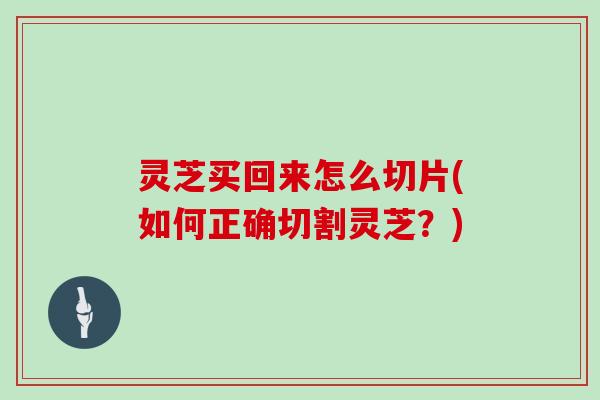灵芝买回来怎么切片(如何正确切割灵芝?)