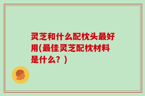 灵芝和什么配枕头最好用(最佳灵芝配枕材料是什么?)
