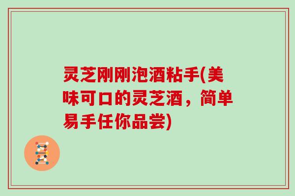 灵芝刚刚泡酒粘手(美味可口的灵芝酒,简单易手任你品尝)