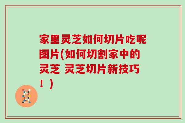 家里灵芝如何切片吃呢图片(如何切割家中的灵芝 灵芝切片新技巧!)