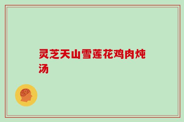 灵芝天山雪莲花鸡肉炖汤