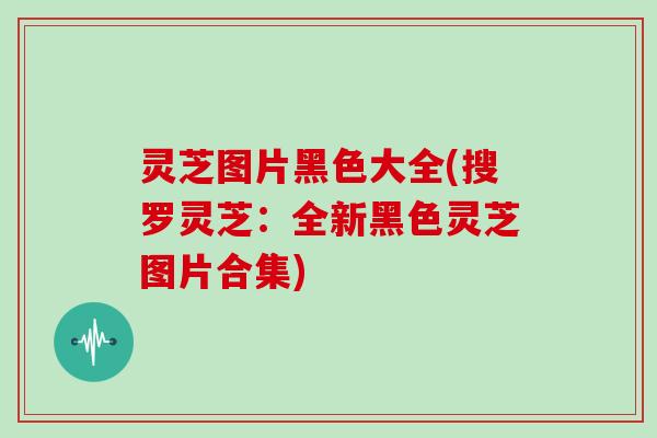 灵芝图片黑色大全(搜罗灵芝：全新黑色灵芝图片合集)