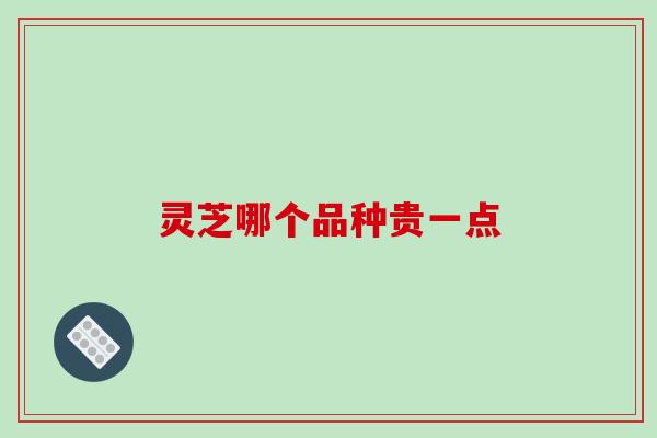灵芝哪个品种贵一点