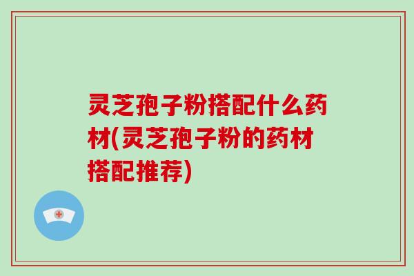 灵芝孢子粉搭配什么药材(灵芝孢子粉的药材搭配推荐)