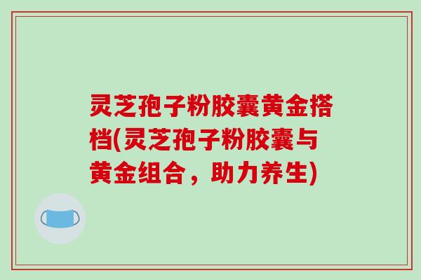 灵芝孢子粉胶囊黄金搭档(灵芝孢子粉胶囊与黄金组合,助力养生)
