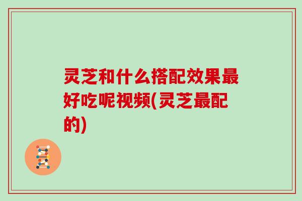 灵芝和什么搭配效果最好吃呢视频(灵芝最配的)