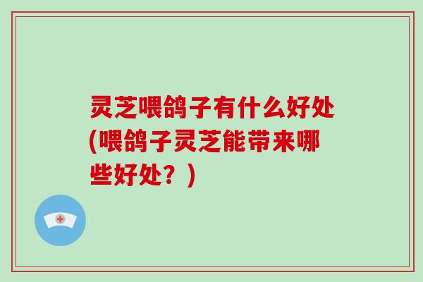 灵芝喂鸽子有什么好处(喂鸽子灵芝能带来哪些好处？)