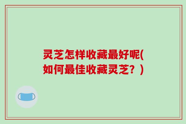 灵芝怎样收藏最好呢(如何最佳收藏灵芝？)