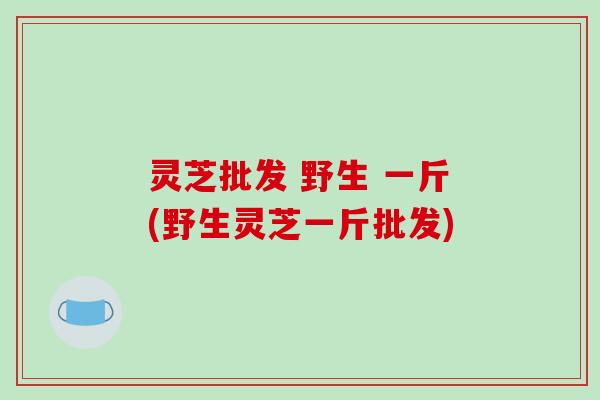 灵芝批发 野生 一斤(野生灵芝一斤批发)