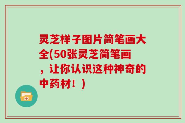 灵芝样子图片简笔画大全(50张灵芝简笔画,让你认识这种神奇的中药材!)