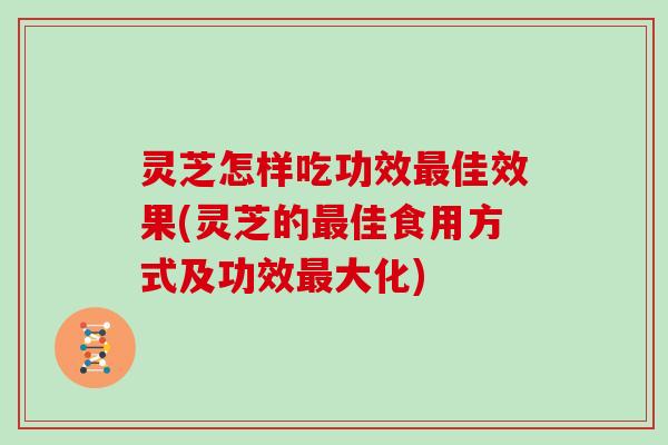 灵芝怎样吃功效最佳效果(灵芝的最佳食用方式及功效最大化)