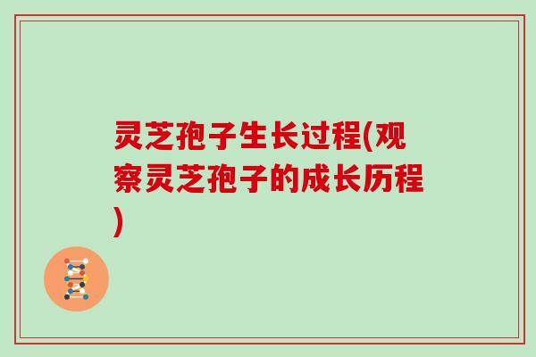 灵芝孢子生长过程(观察灵芝孢子的成长历程)