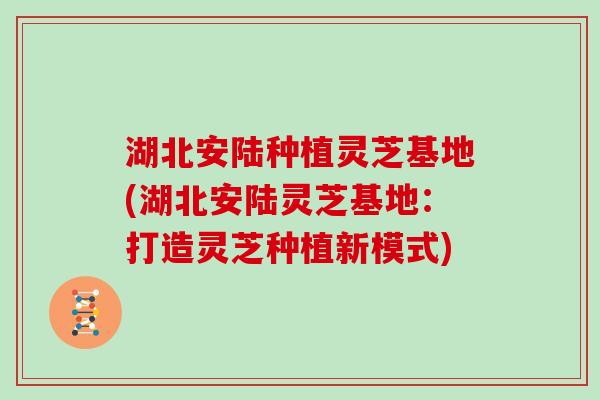 湖北安陆种植灵芝基地(湖北安陆灵芝基地:打造灵芝种植新模式)