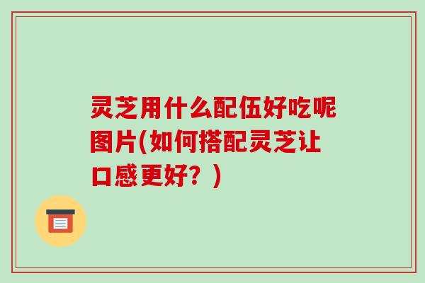 灵芝用什么配伍好吃呢图片(如何搭配灵芝让口感更好？)