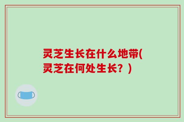 灵芝生长在什么地带(灵芝在何处生长？)