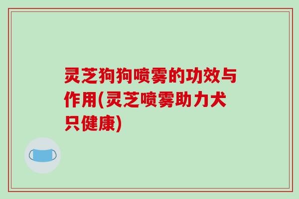 灵芝狗狗喷雾的功效与作用(灵芝喷雾助力犬只健康)