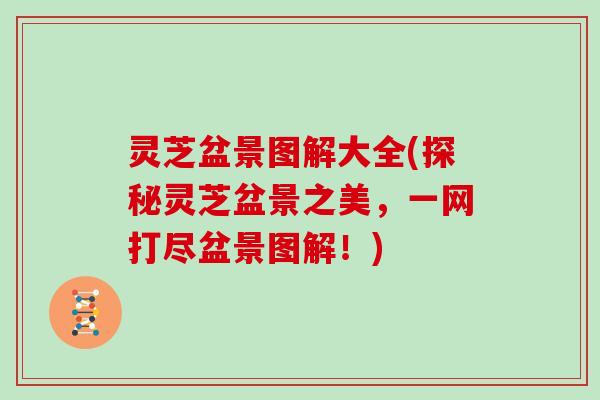 灵芝盆景图解大全(探秘灵芝盆景之美，一网打尽盆景图解！)