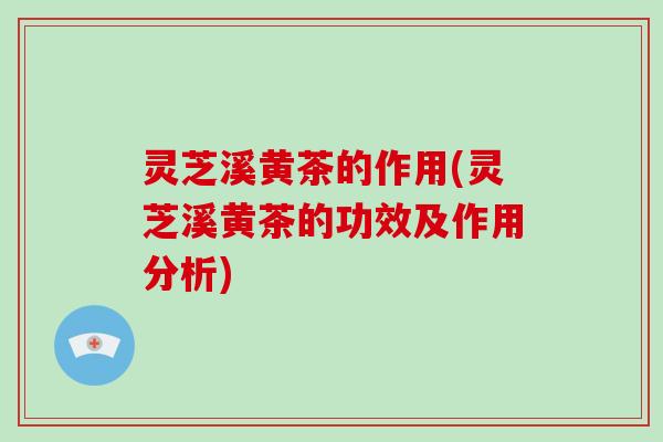 灵芝溪黄茶的作用(灵芝溪黄茶的功效及作用分析)