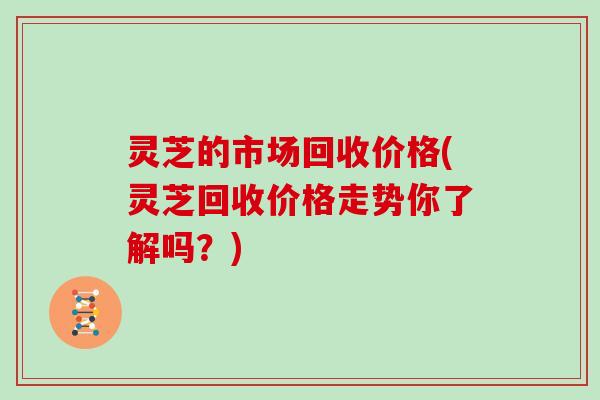 灵芝的市场回收价格(灵芝回收价格走势你了解吗?)