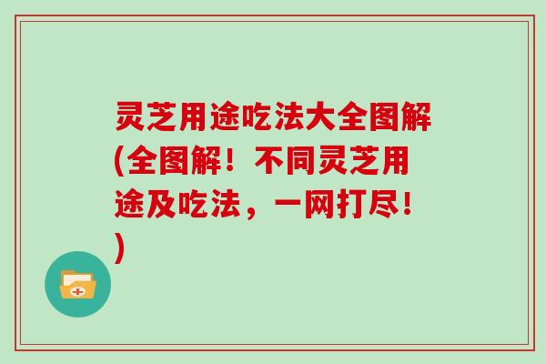 灵芝用途吃法大全图解(全图解！不同灵芝用途及吃法，一网打尽！)