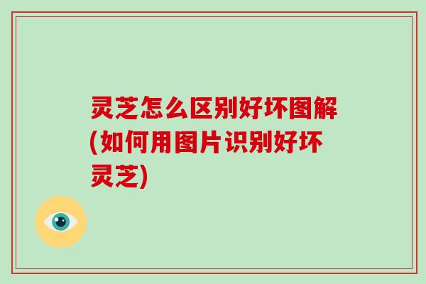 灵芝怎么区别好坏图解(如何用图片识别好坏灵芝)