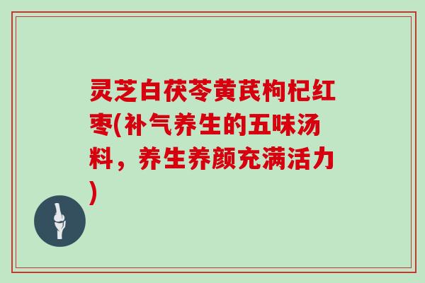 灵芝白茯苓黄芪枸杞红枣(补气养生的五味汤料，养生养颜充满活力)