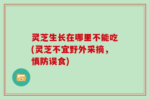 灵芝生长在哪里不能吃(灵芝不宜野外采摘,慎防误食)