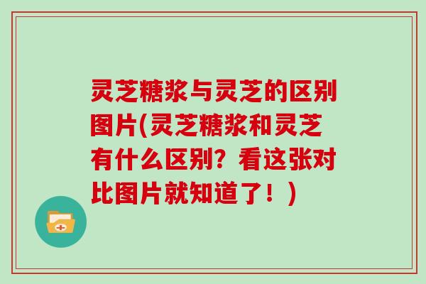 灵芝糖浆与灵芝的区别图片(灵芝糖浆和灵芝有什么区别?看这张对比图片就知道了!)