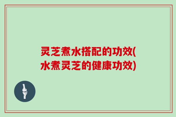 灵芝煮水搭配的功效(水煮灵芝的健康功效)