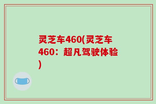 灵芝车460(灵芝车460:超凡驾驶体验)