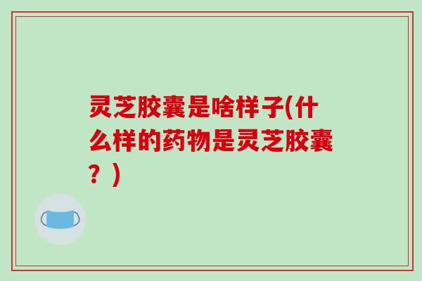 灵芝胶囊是啥样子(什么样的药物是灵芝胶囊?)