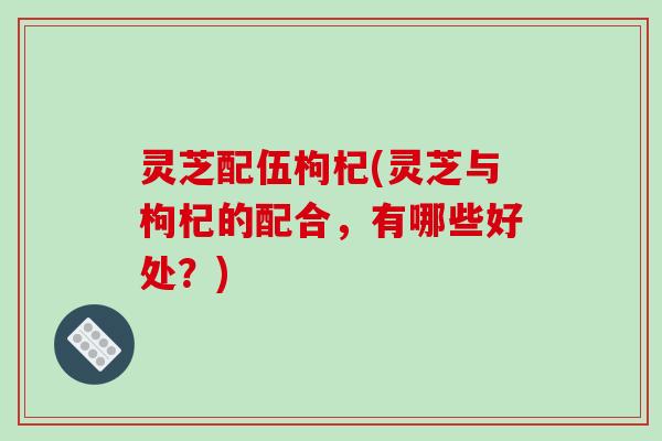 灵芝配伍枸杞(灵芝与枸杞的配合，有哪些好处？)