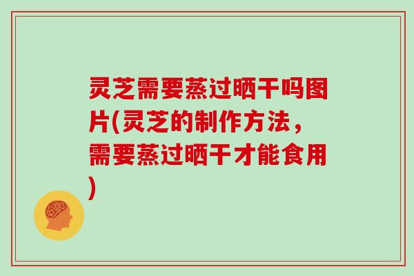 灵芝需要蒸过晒干吗图片(灵芝的制作方法,需要蒸过晒干才能食用)