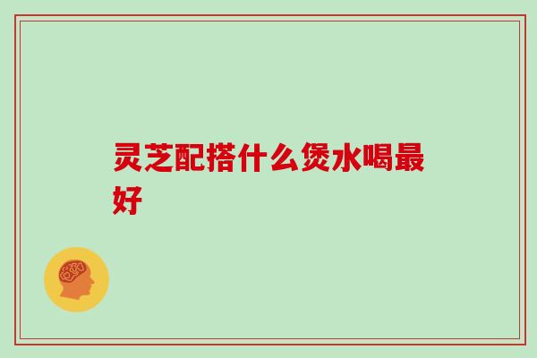 灵芝配搭什么煲水喝最好
