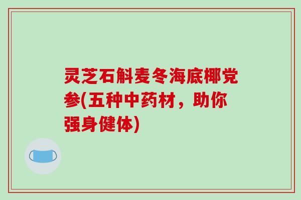 灵芝石斛麦冬海底椰党参(五种中药材，助你强身健体)