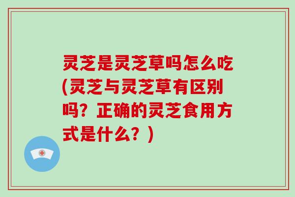 灵芝是灵芝草吗怎么吃(灵芝与灵芝草有区别吗？正确的灵芝食用方式是什么？)