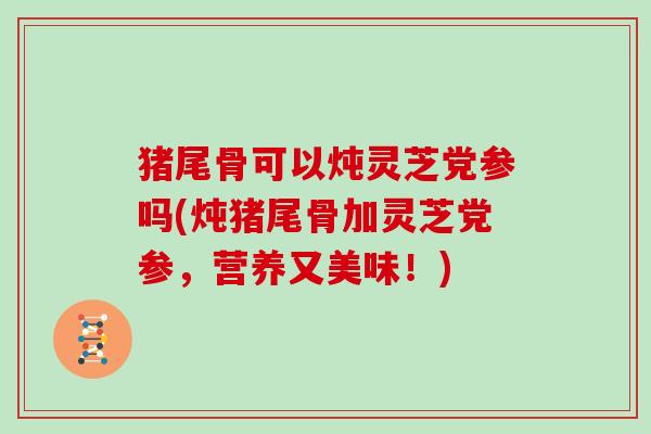 猪尾骨可以炖灵芝党参吗(炖猪尾骨加灵芝党参,营养又美味!)